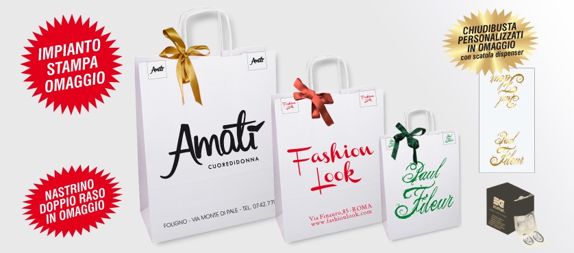 Shopper personalizzate KRAFT BIANCO